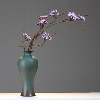 景德镇陶瓷器复古花瓶客厅电视柜家居装饰品新中式仿真梅花插摆件