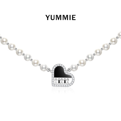 优米珠宝心琴天然珍珠玛瑙项链