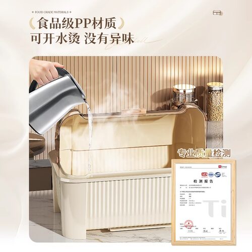 厨房碗筷收纳盒带盖防尘