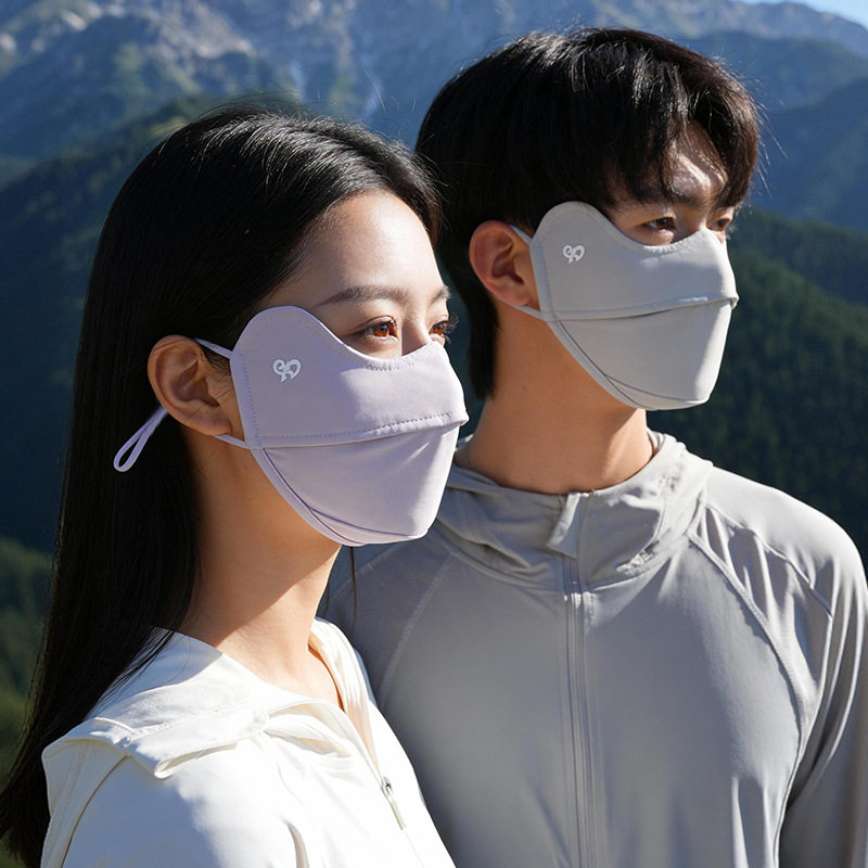 夏季冰丝防晒口罩女高颜值3d立体护眼角包下巴防紫外线透气面罩