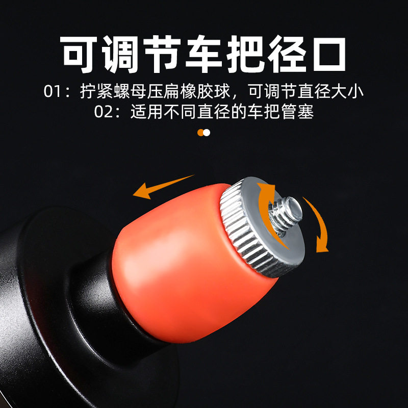 ESLNF山地自行车把塞灯夜骑安全警示灯公路车防水USB充电骑行装备
