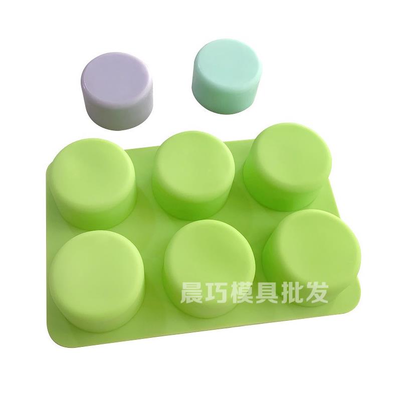 diy硅胶蛋糕模具六孔圆