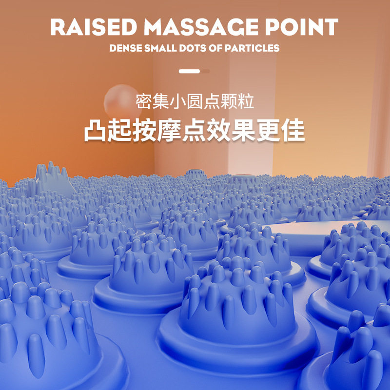 指压板超慢跑足底按摩垫趾压板脚趾款加厚原地跑步垫圆形按摩脚垫