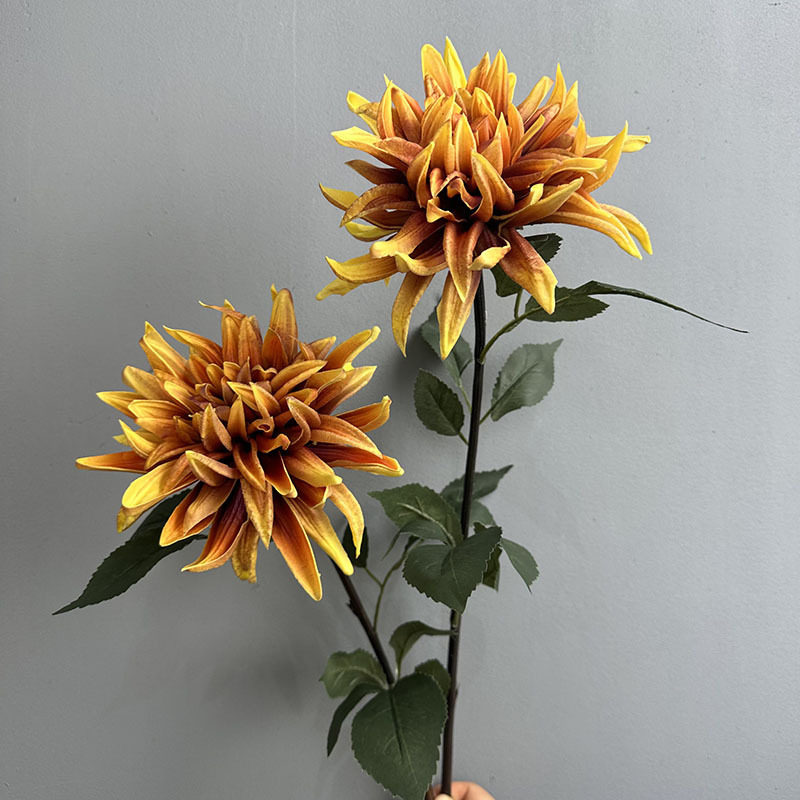 仿真花PU手感大丽花高品