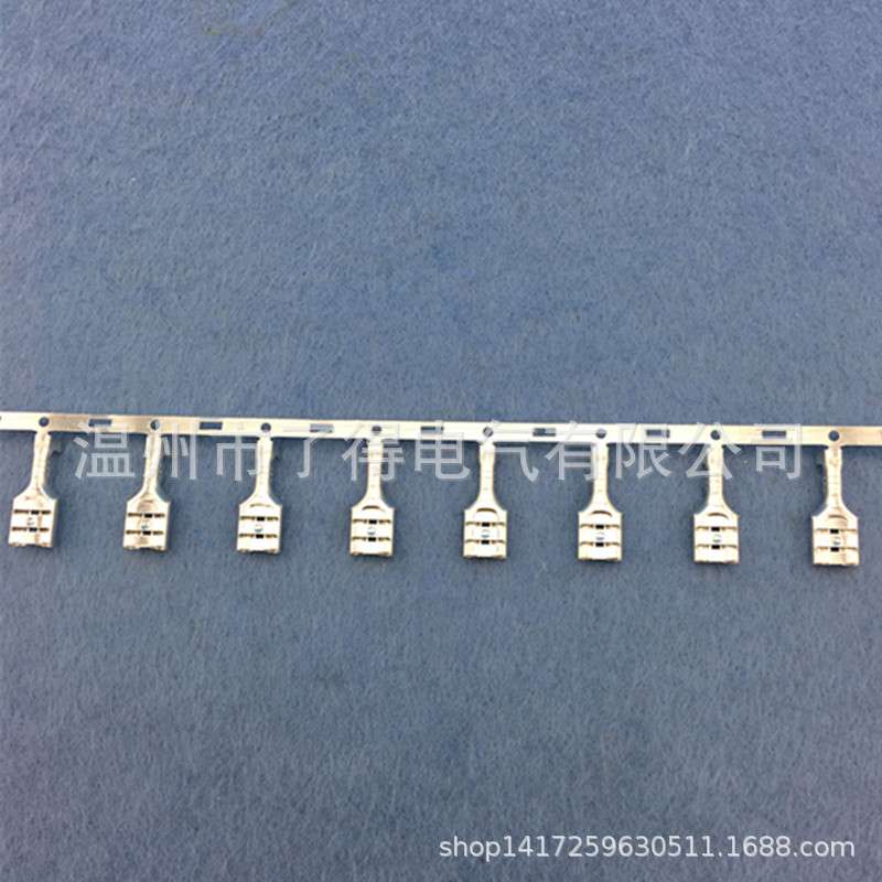 6.3横带插簧 250型连带插簧端子DJ622-D6.3 C脚  2000只/盘