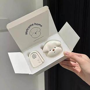 小狗门铃家用无线装饰门铃远距离感应分体式免布线手按响铃卡通