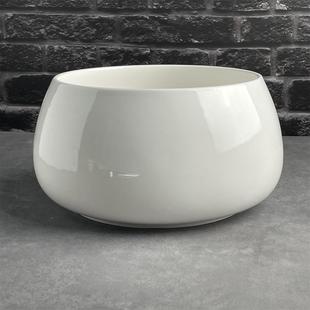 home微瑕疵陶瓷鱼缸桌面缸纯白乌龟缸金鱼缸大号睡莲盆7109