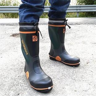 劳保鞋钢头雨鞋男女高筒橡胶钢底雨靴防砸防刺穿工地钢包头防水鞋