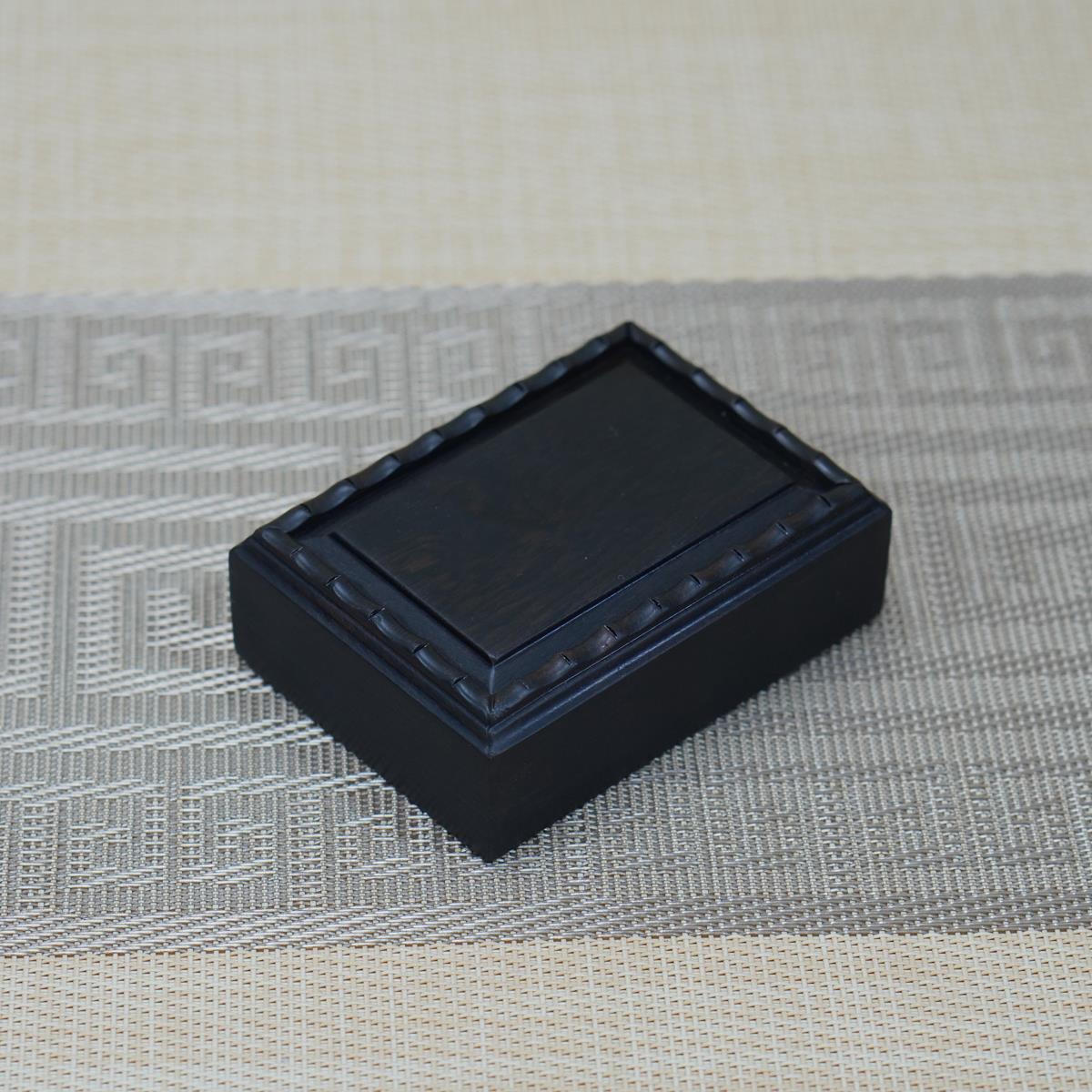 紫光檀黑檀实木中式彷古品盒红木首饰盒收纳盒珠宝盒饰品玉器收纳