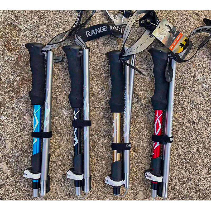 燃石徒步防身多功能航空铝合金爬山直柄折叠登山杖Range TAC