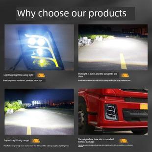 适用于陕西德龙X3000大灯总成改装四镜头激光全Led超亮X5000大灯