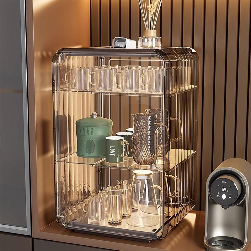 德国防尘杯架置物架水杯茶杯架子茶具咖啡马克杯放杯子神器收纳盒