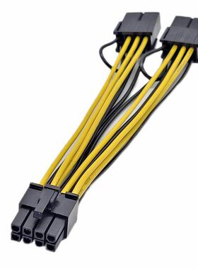 GPU显卡电源线 K80 M40 M60 P40 P100 8pin反转供电线 8p转双8p