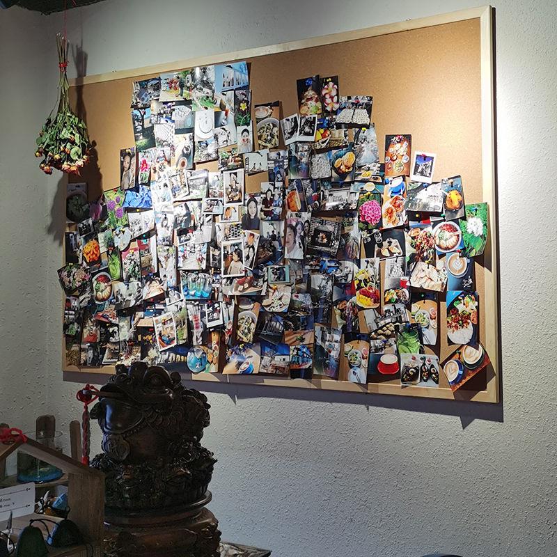 实木挂式软木板照片墙学校幼儿园公告栏水松板留言板背景墙定制