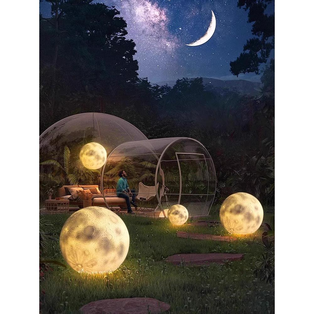 户外防水月球灯太阳能庭院草坪景观装饰月亮星球灯别墅花园氛围灯