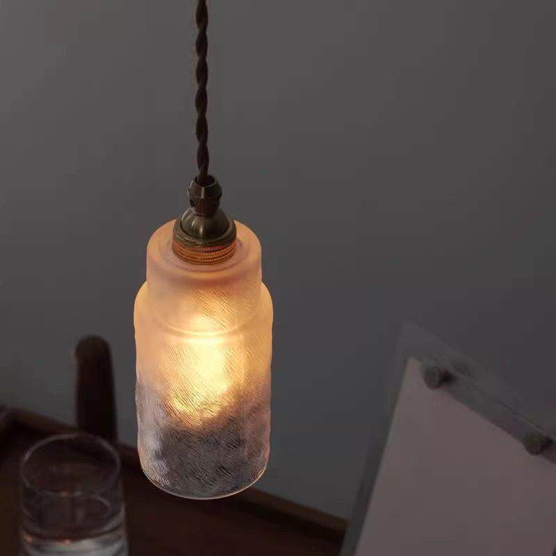 中古仓mooore床头吊灯卧室饭厅覆古日式单头玻璃简约吧台侘寂过道