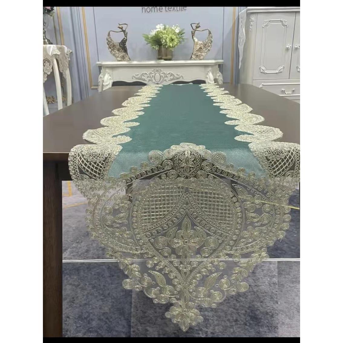 新欧式蕾丝豪华金桌旗，餐桌，咖啡桌，台布，梳妆台，五斗柜，防