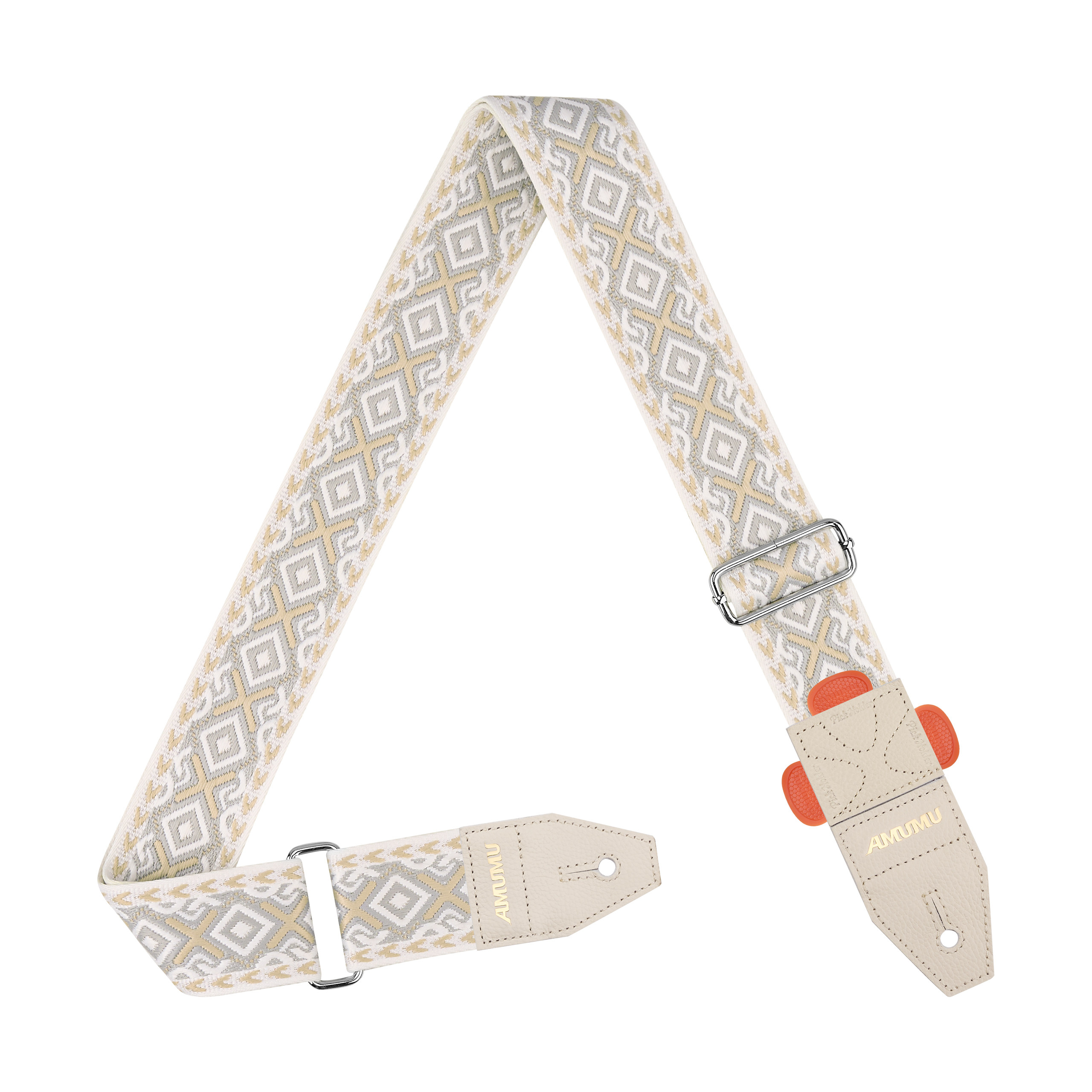 AMUMU复古民族风吉他背带木/电吉他贝斯真皮舒适肩带男女生通用