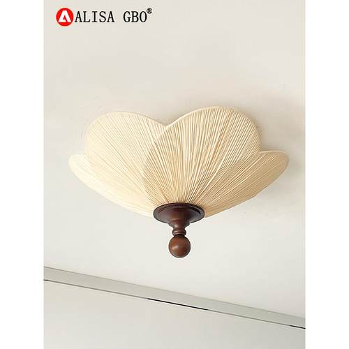 伊丽莎白梅花法国中世纪卧室吸顶灯南洋覆古实木创意个性化学习设