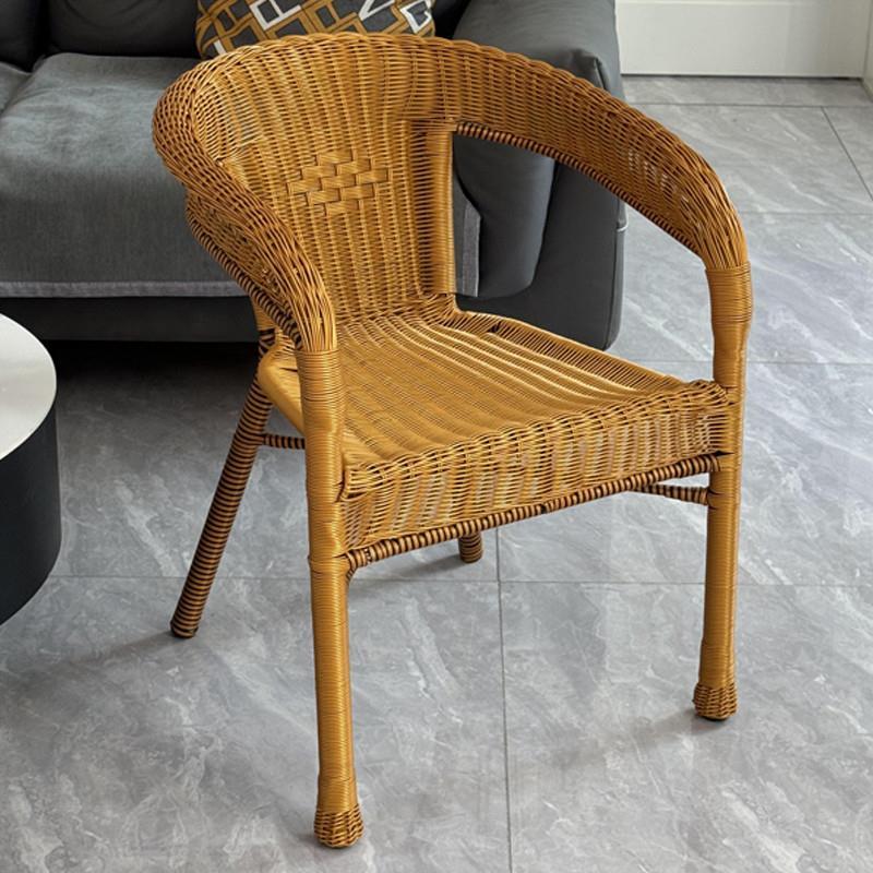 老年人藤椅70到80岁手工编织户外室内藤编椅子阳台休闲桌椅靠背椅