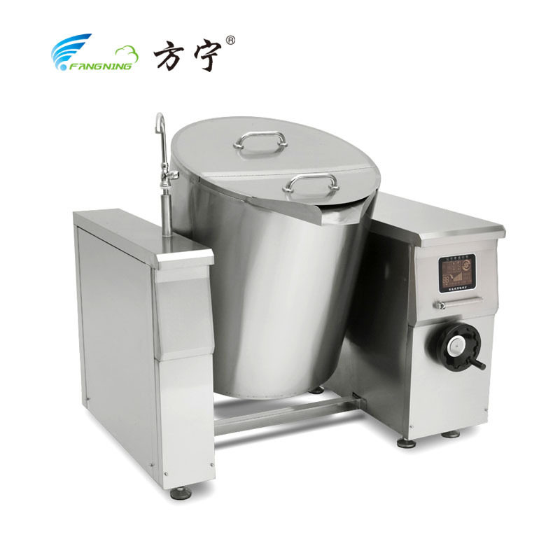 商用厨房工程设备 方宁可倾式电磁夹层锅手摇式汤锅 可倾式煲汤锅