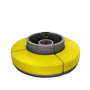 大圆形组合多人位沙发酒店商场办公大厅电影院售楼部大厅沙发组合