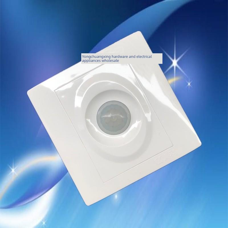 川科C-8E人体感应红外线延时智能86型楼道家用开关自动光控LED灯