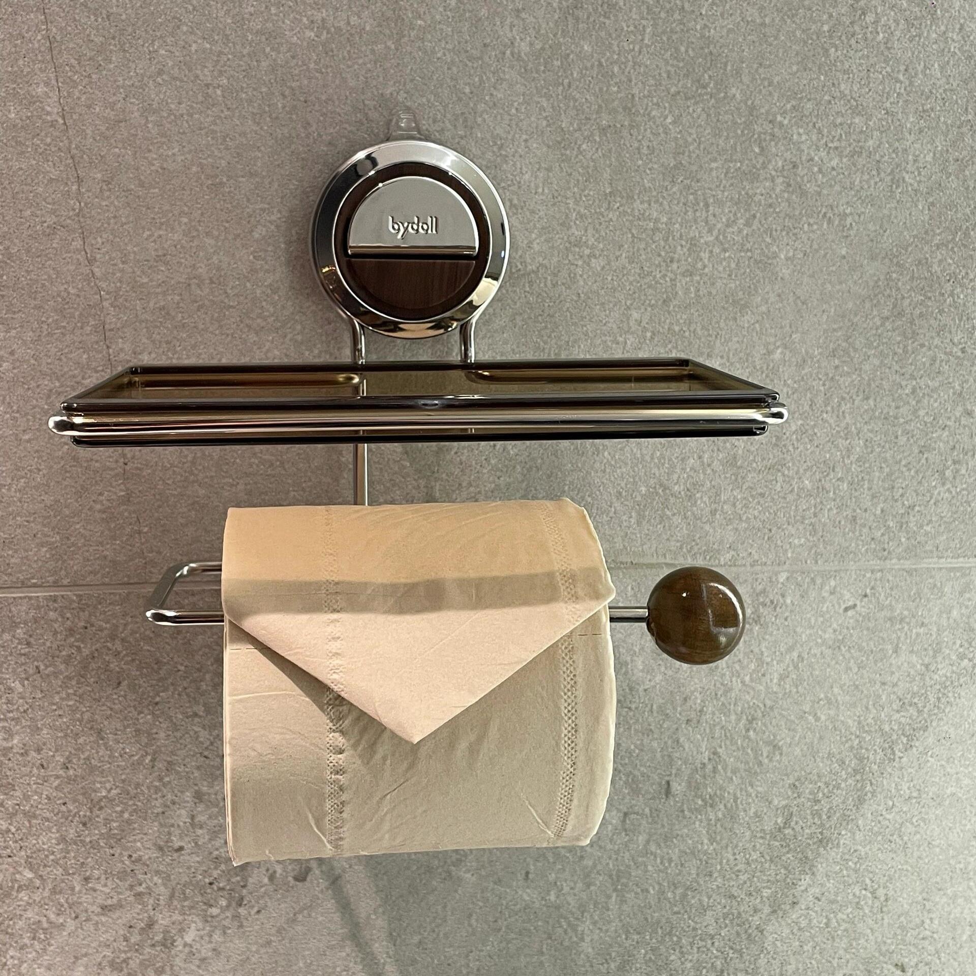 胡桃木卷筒卫生纸架化妆室浴室吸盘免打孔壁挂式置物架卫生纸架手