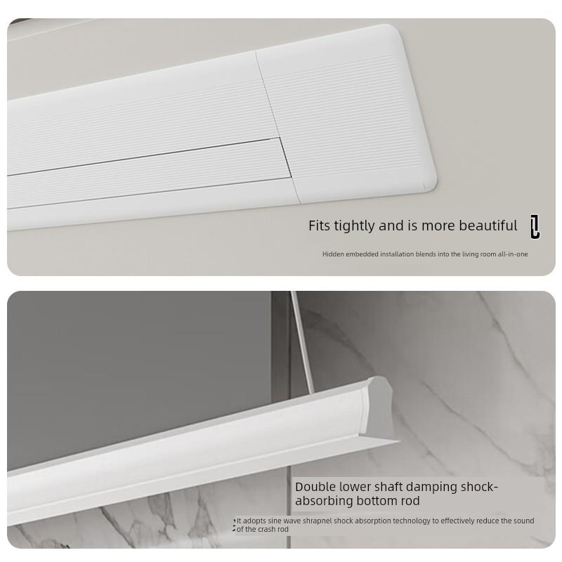 嵌入式投影幕隐藏高清100英寸家用自动可调电动悬挂幕菲涅耳防光白天直接投影120英寸光子幕客厅天花板伸缩幕