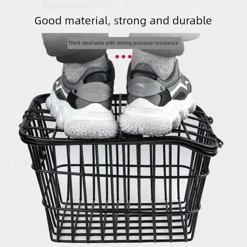 山地车后篮后座椅架储物篮书包篮后后架自行车篮蓝色框架