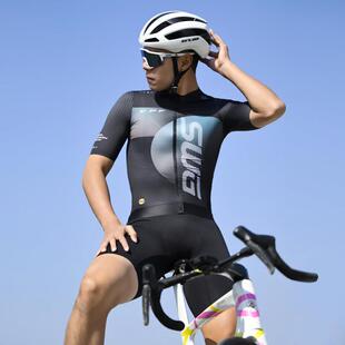 SWG铭胜夏季骑行服男款速干 干短袖上衣套装公路登山自行车骑行装
