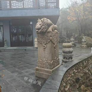 青石石雕吸水兽仿古客厅吸财兽龙子之一石柱庭院瑞兽雅室装饰摆件