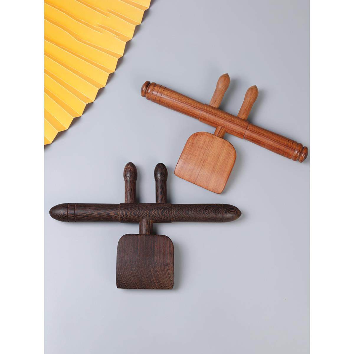 鸡翅木升阳铲刮痧铲檀木擀筋棒背部按摩疏通经络拨筋棒点穴推背棒