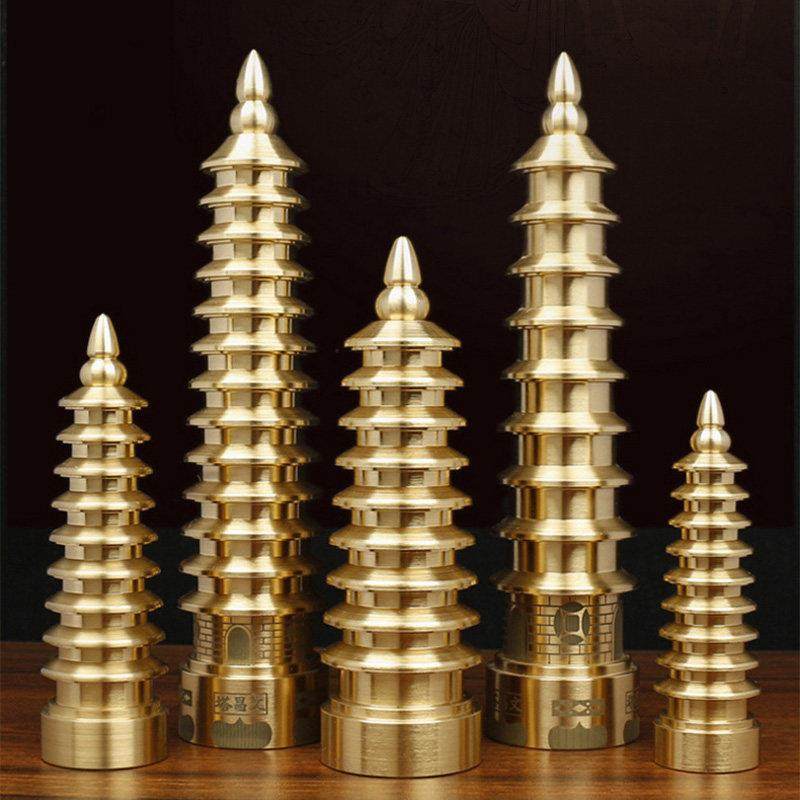 十三13层铜实心文昌塔刻字九层黄铜文昌塔送孩子礼品学习课桌摆件,家居饰品,桌面摆件,淘宝优惠券,粉丝福利购,淘宝优惠卷
