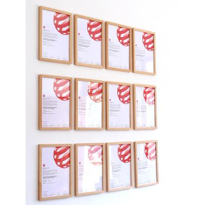 实木相框亚克力照片挂墙医师资展示框专利证书免打孔教师简介画框