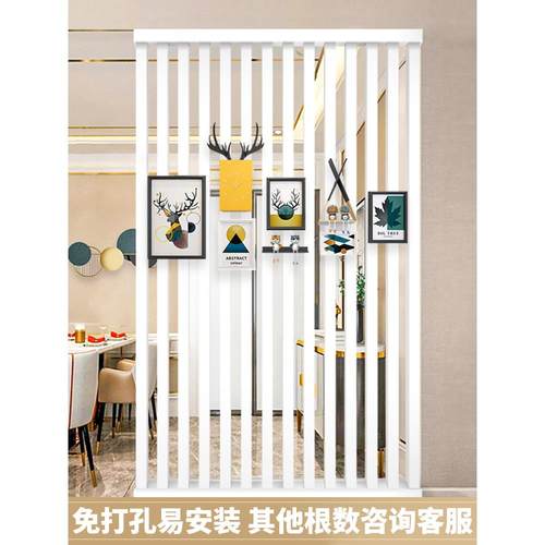 北欧实木隔断屏风现代简约创意客厅装饰轻奢格栅竖条入户玄关立柱