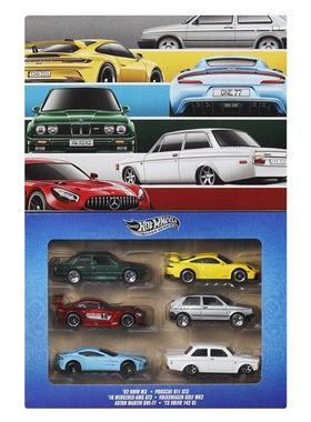 风火轮JBY78合金车欧洲豪车6辆装宝马507奔驰190E高尔夫玩具模型