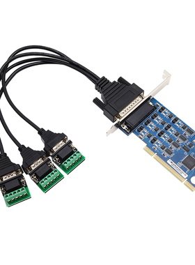 UTEK/宇泰UT-7724工业级PCI串口卡4口RS485/422多串口卡台式机COM