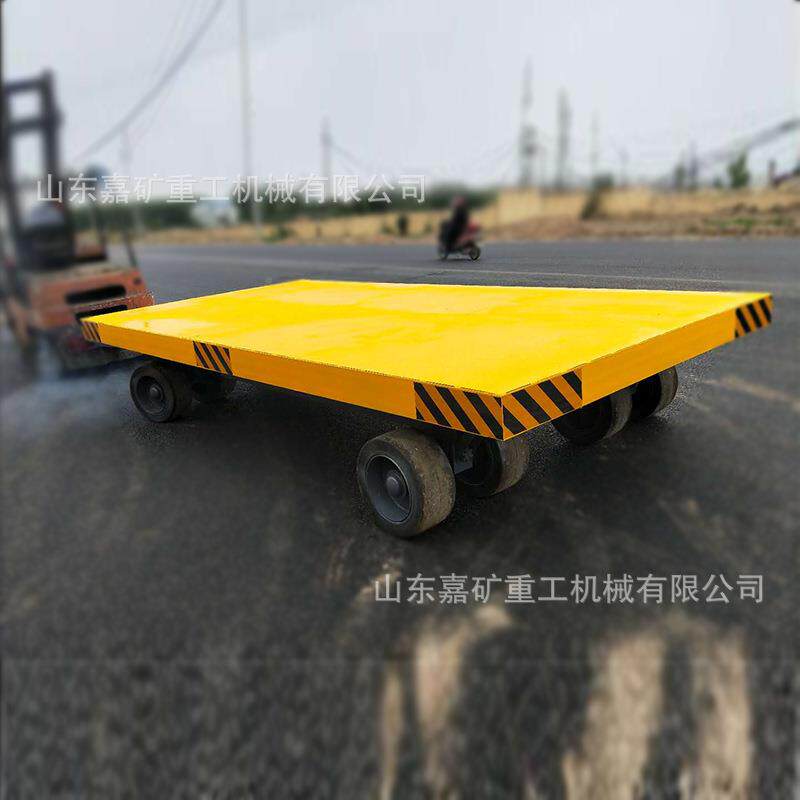 引护式平输板拖车 可拆卸栏运叉车平牵板车仓库码平板拖车头用平
