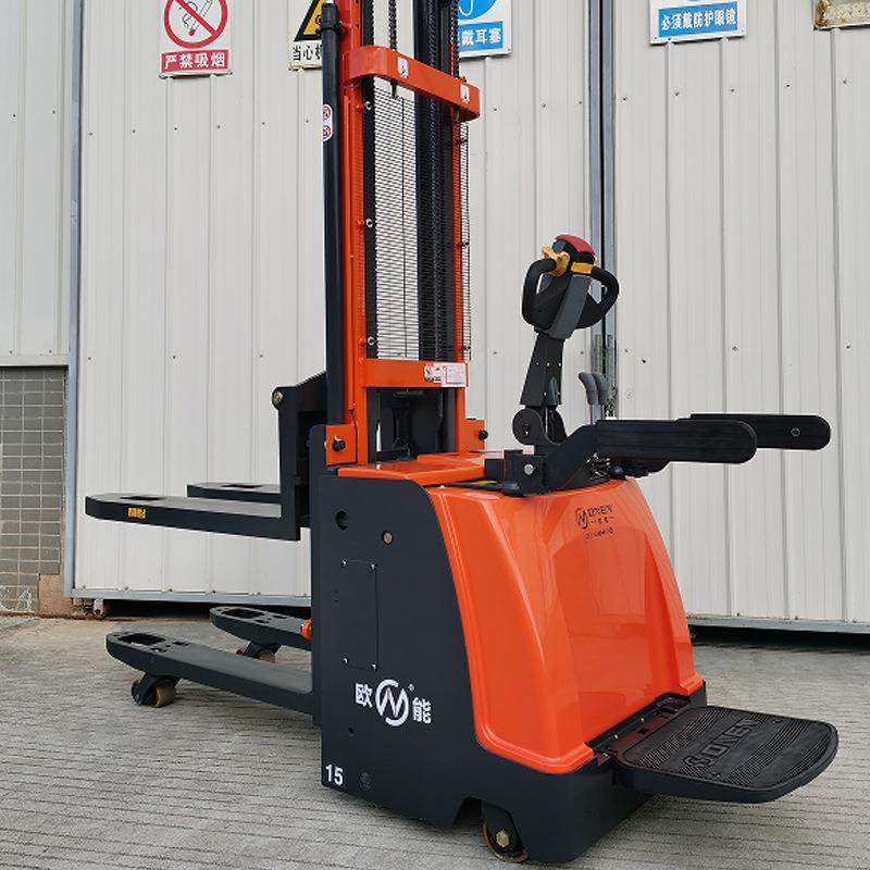 欧5能叉车HTX 站立式全电动提升双堆高车 荷2000kg 起升高度4载00