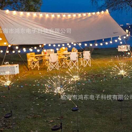 严选 e地插太837阳能烟l花灯庭院彩灯户外d装饰灯草坪灯露营围氛