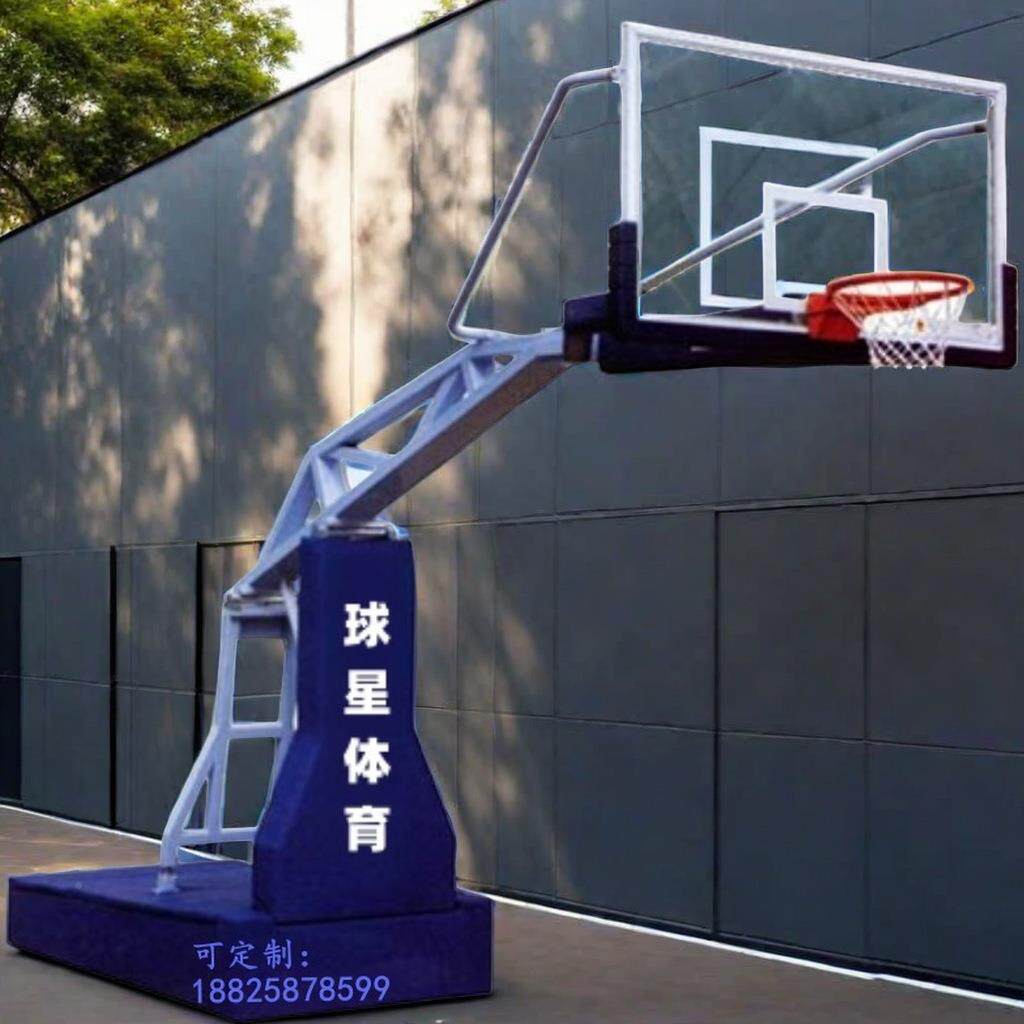 南液压式普移动埋地篮球架宁标准189型四会江门台雄星山球蓝球架