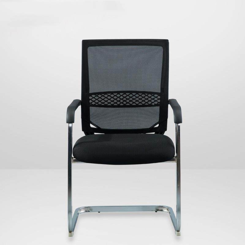 职员气透布办公椅前台接0123待弓型培训会客椅网会议室洽接待谈椅