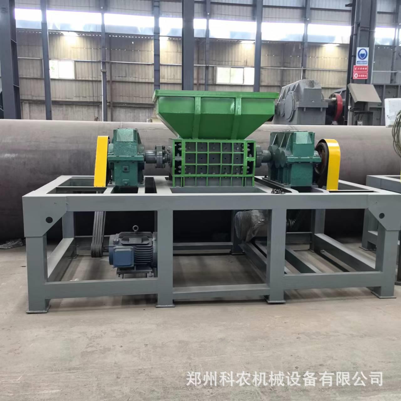 废钢铁塑薄膜蓝桶粉碎机料 鸡牛骨头大破碎机 WTO双轴金废属撕碎