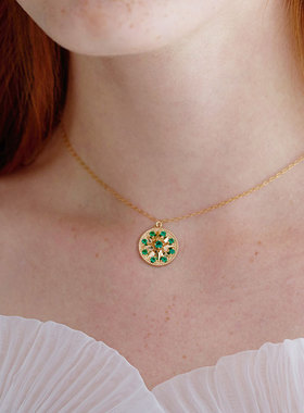 八角星圆盘女项链简约百搭衣服配饰锁骨链短款颈链项圈脖子饰品