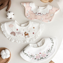 亲瑞防水可爱女婴儿口水巾纯棉a类新生儿360度宝宝婴儿围嘴棉围兜