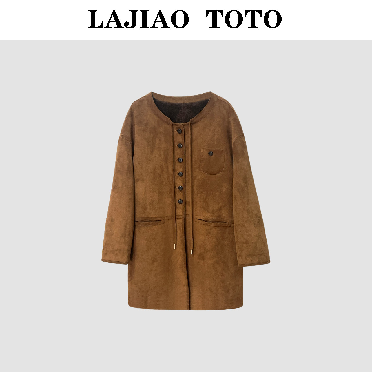 LAJIAO TOTO 双面穿100羊毛高级舒适休闲气质女士毛呢大衣#Y2527
