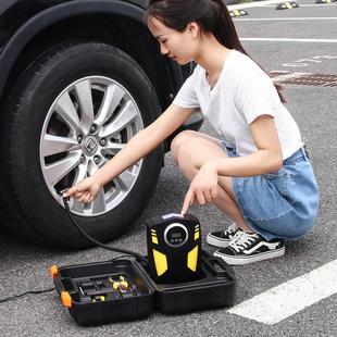 汽車用輪胎加氣泵 車載微型充氣泵便攜式 12v金屬小車電動(dòng)打氣泵