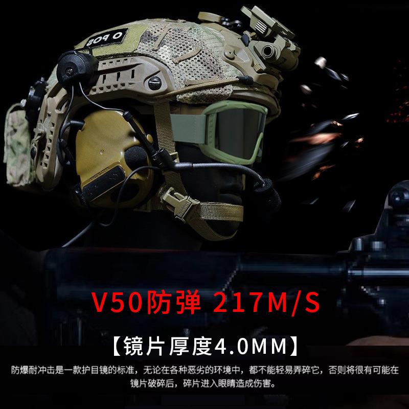 军迷战术眼镜防弹射击护目镜防雾沙漠蝗虫抗冲击骑行防风沙装备