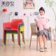 北欧家用塑料椅子加厚带扶手酒店网红椅靠背休闲洽谈椅可叠放餐椅